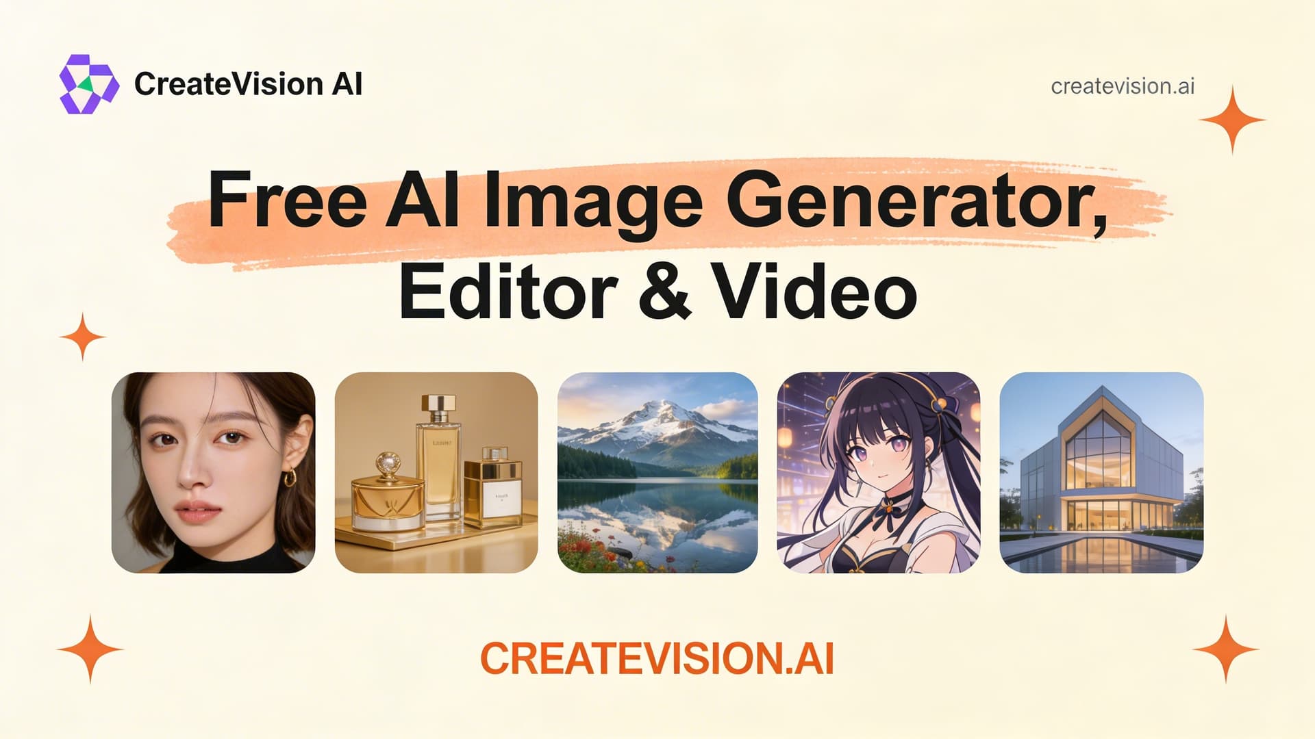 CreateVision AI Photo Editor product preview for startup listing on Aura++