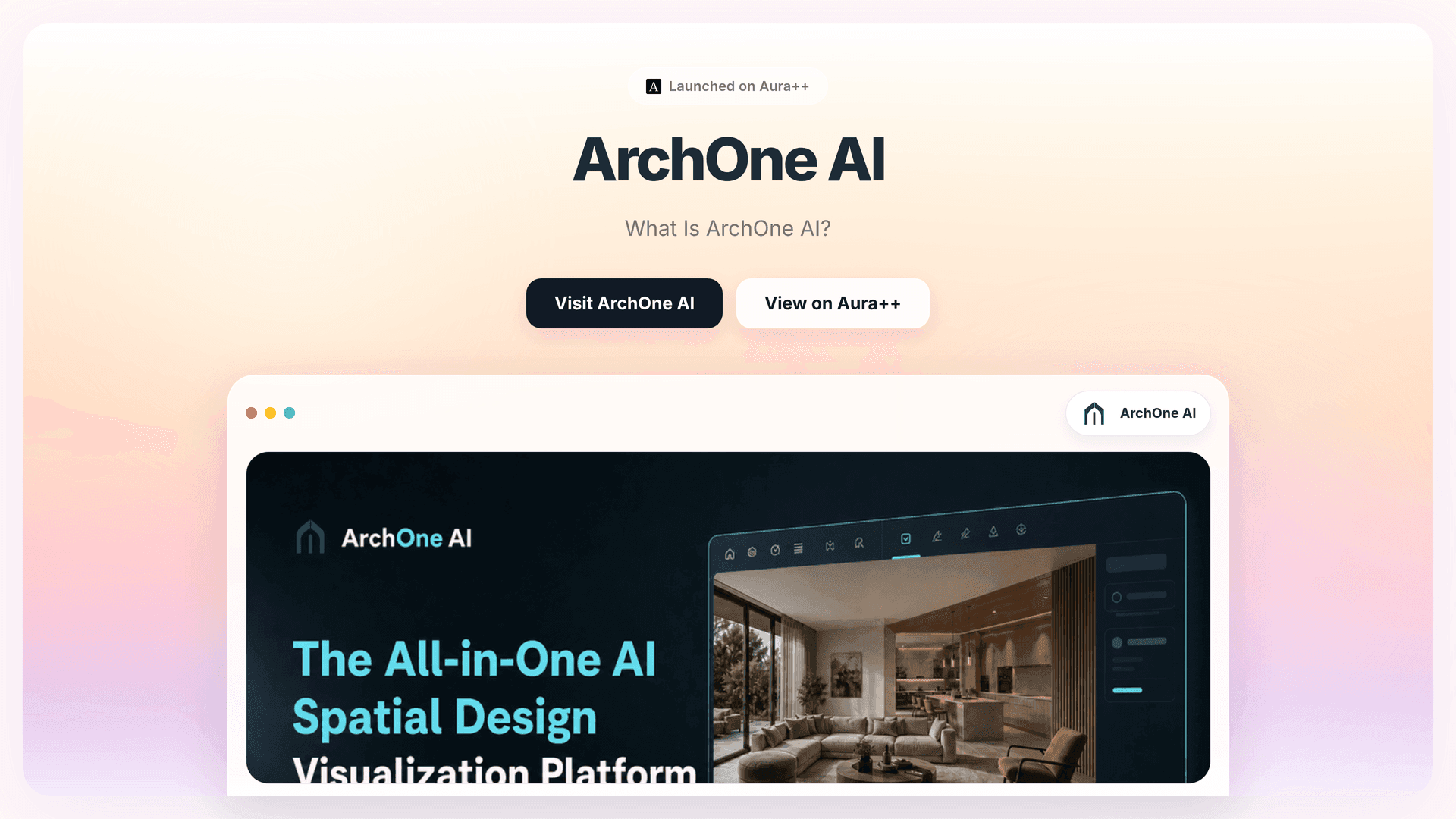 ArchOne AI launch story featured image on Aura++