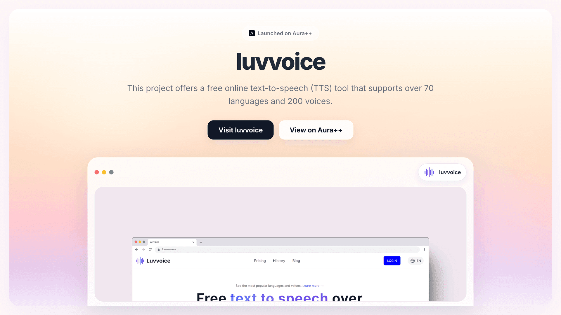 luvvoice launch story featured image on Aura++