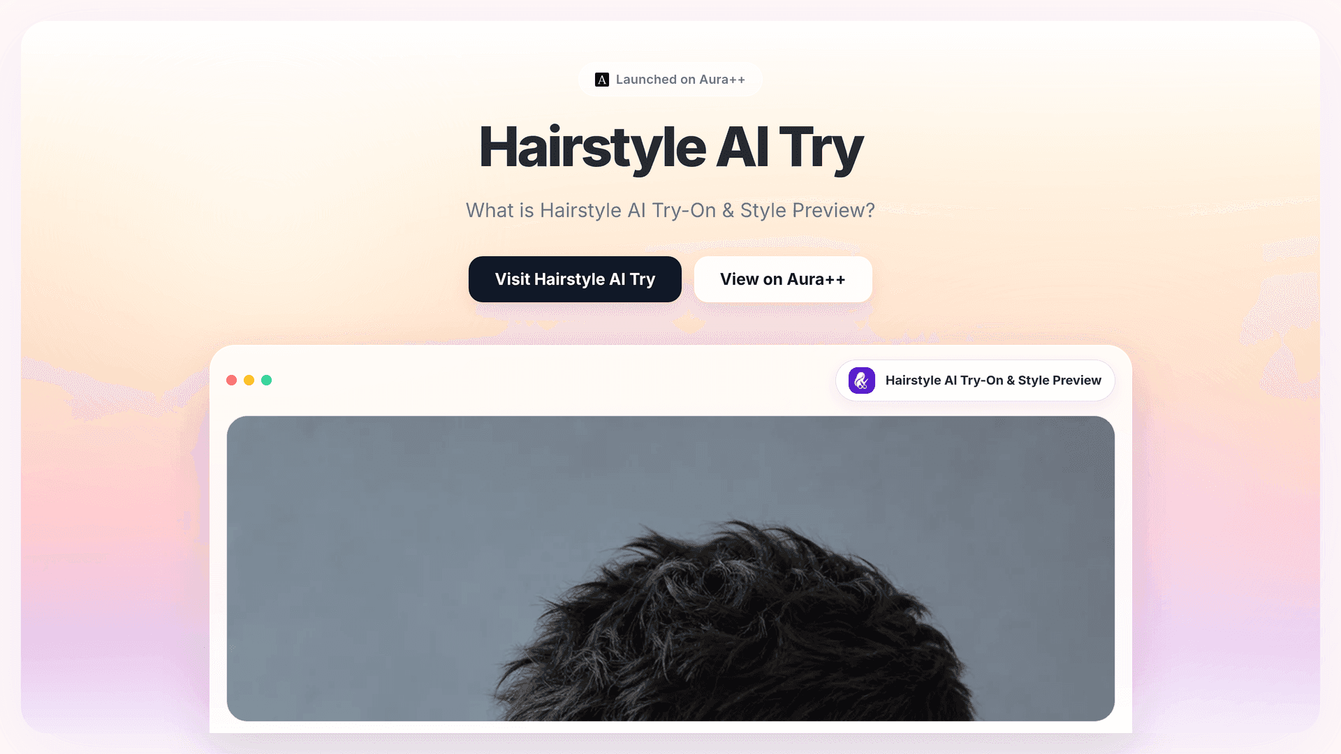 Hairstyle AI Try-On & Style Preview launch story featured image on Aura++