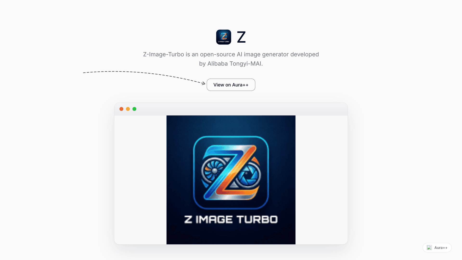 Z-Image-Turbo AI Image Generator launch story featured image on Aura++