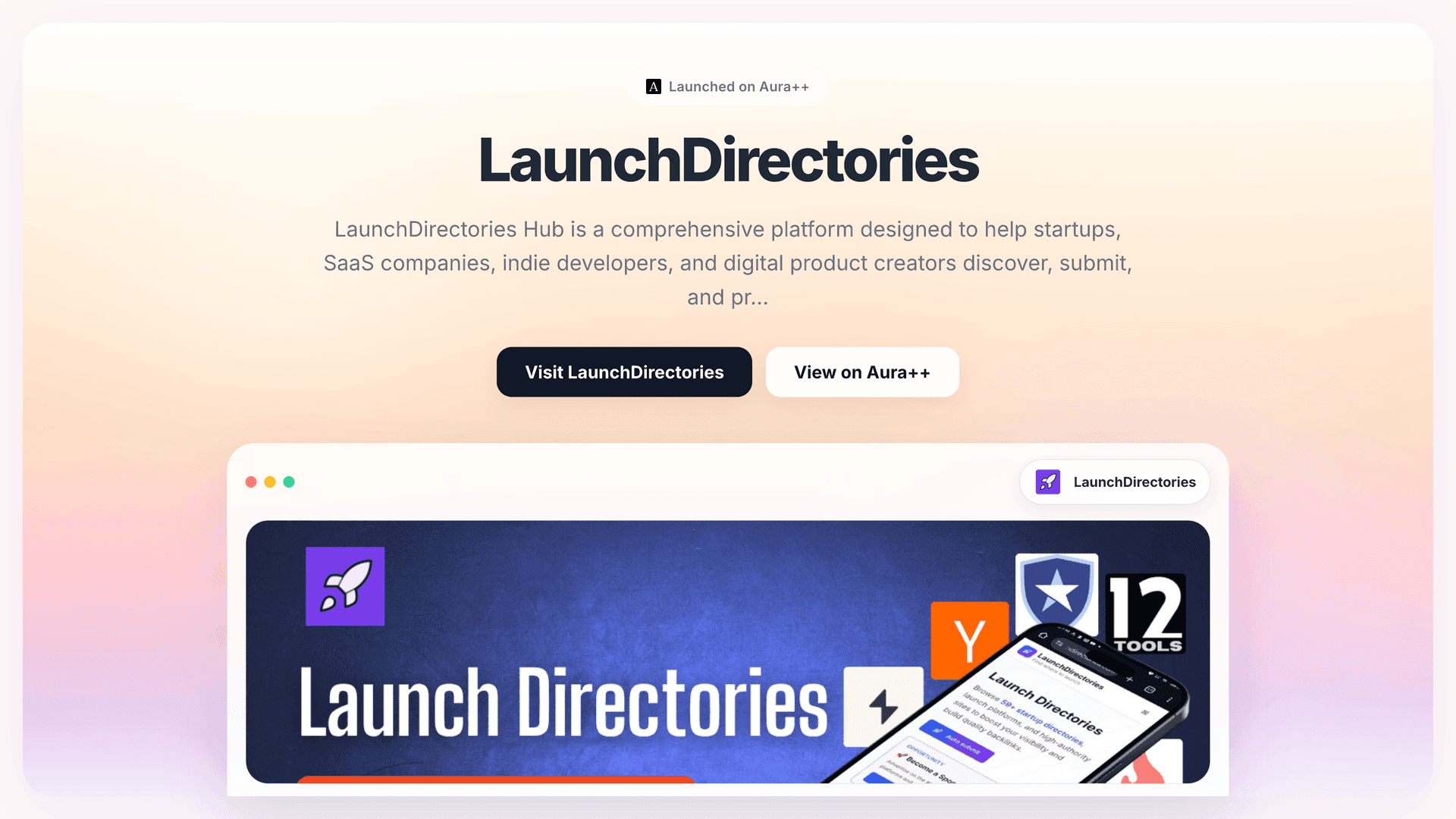 LaunchDirectories launch story featured image on Aura++