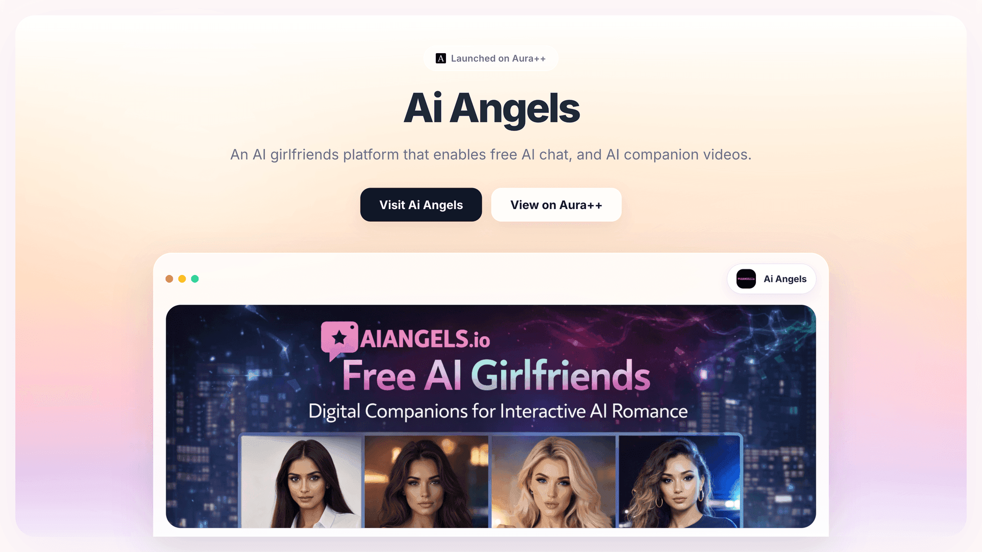 Ai Angels launch story featured image on Aura++