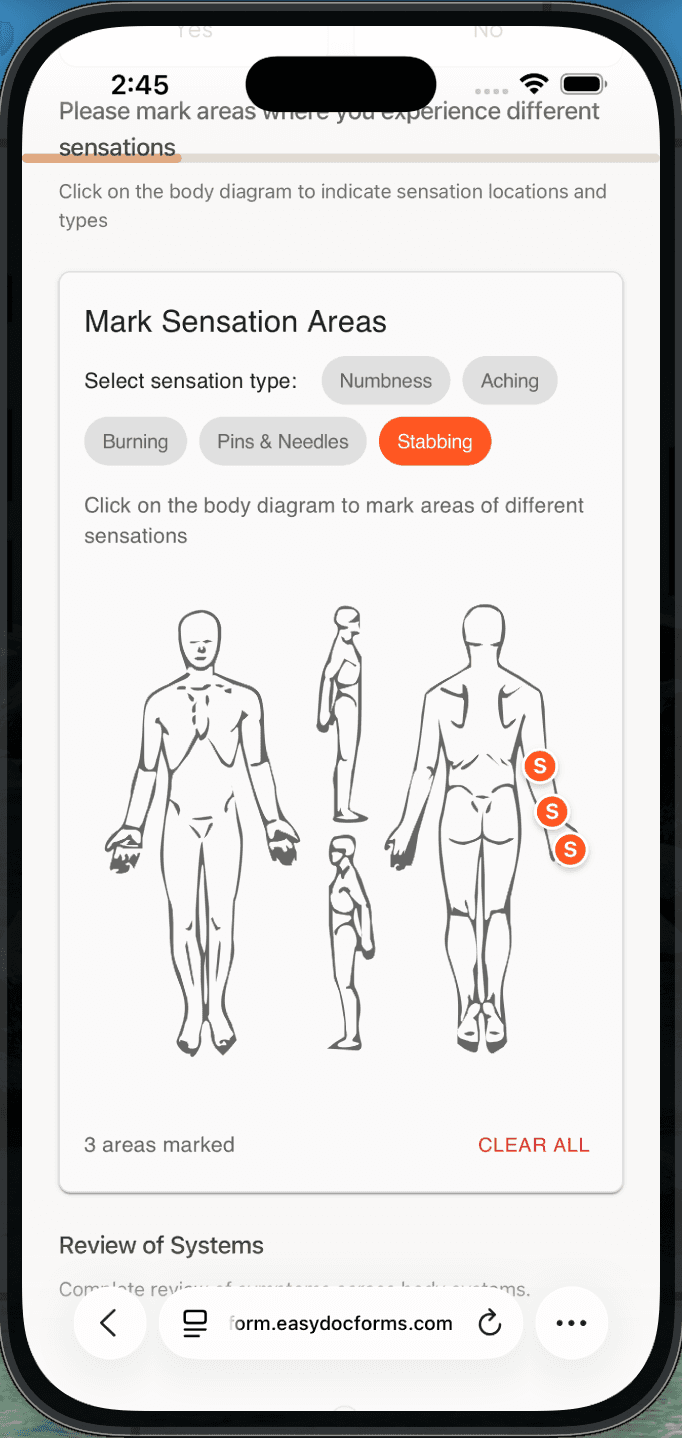 Easy Doc Forms product preview for startup listing on Aura++