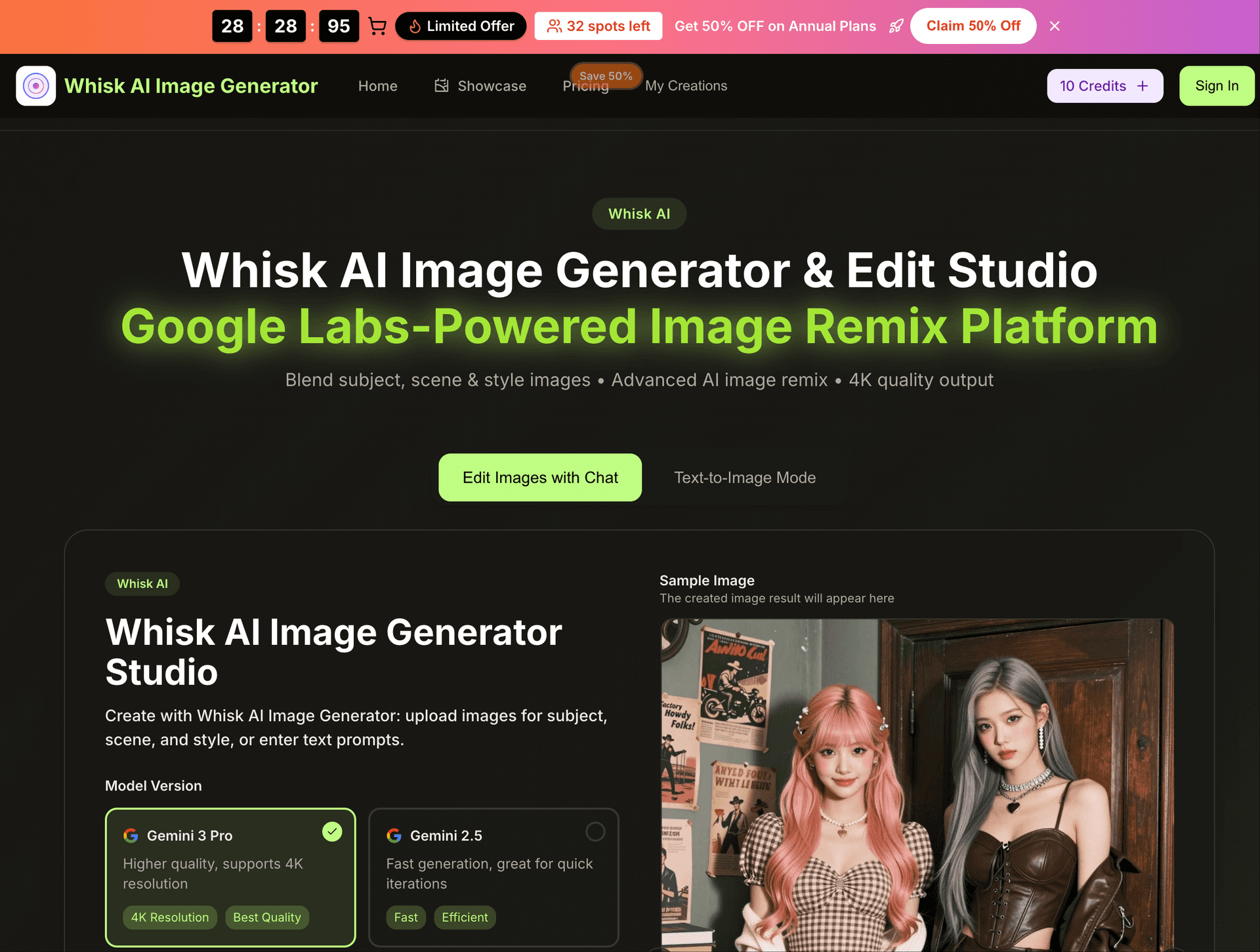 whisk ai product preview for startup listing on Aura++