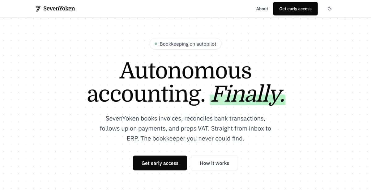 SevenYoken product preview for startup listing on Aura++
