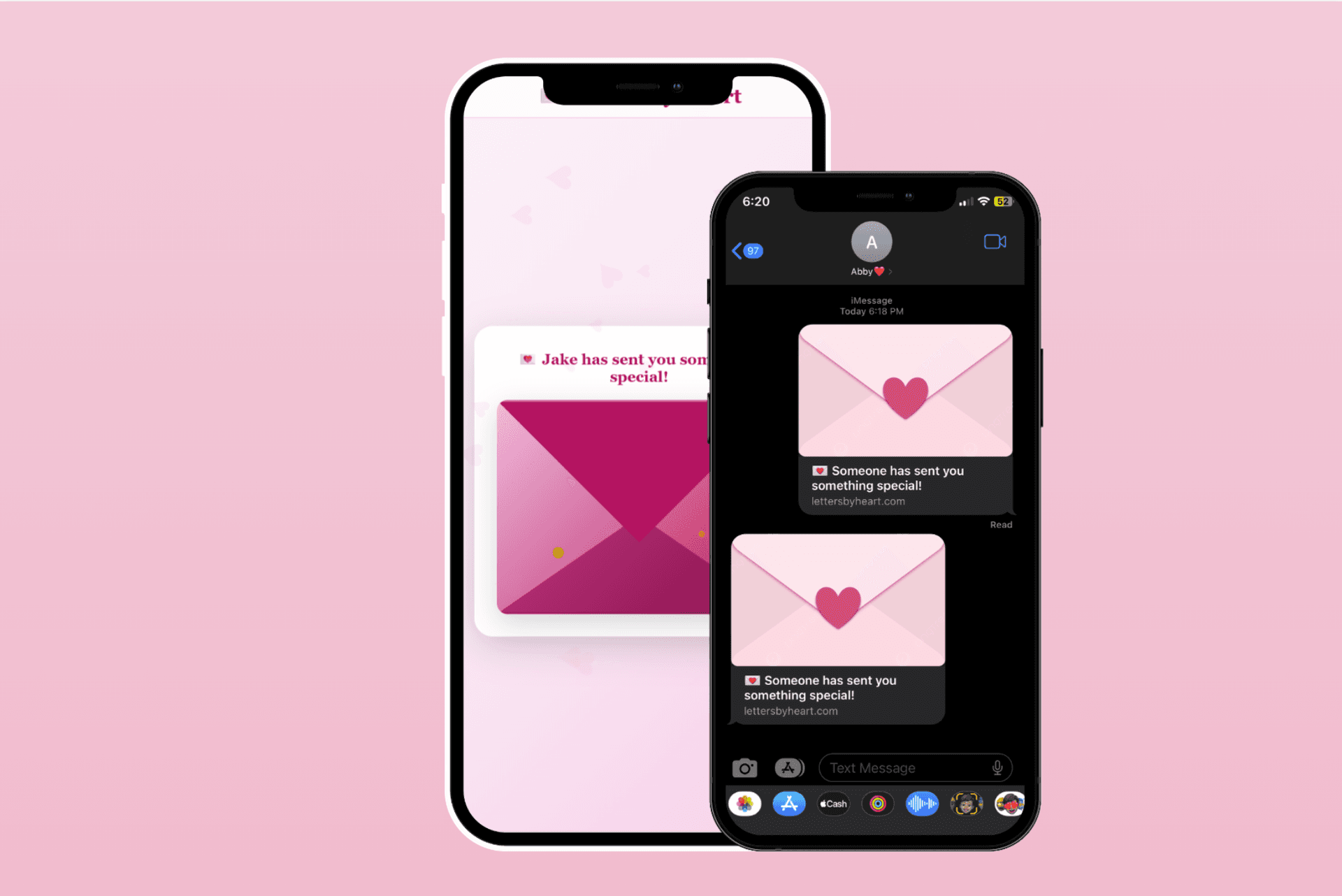 Letters By Heart product preview for startup listing on Aura++
