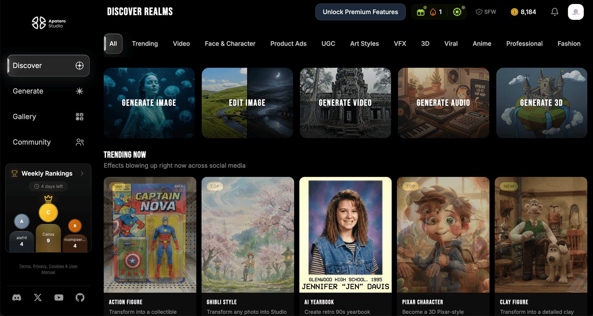Apatero Studio product preview for startup listing on Aura++