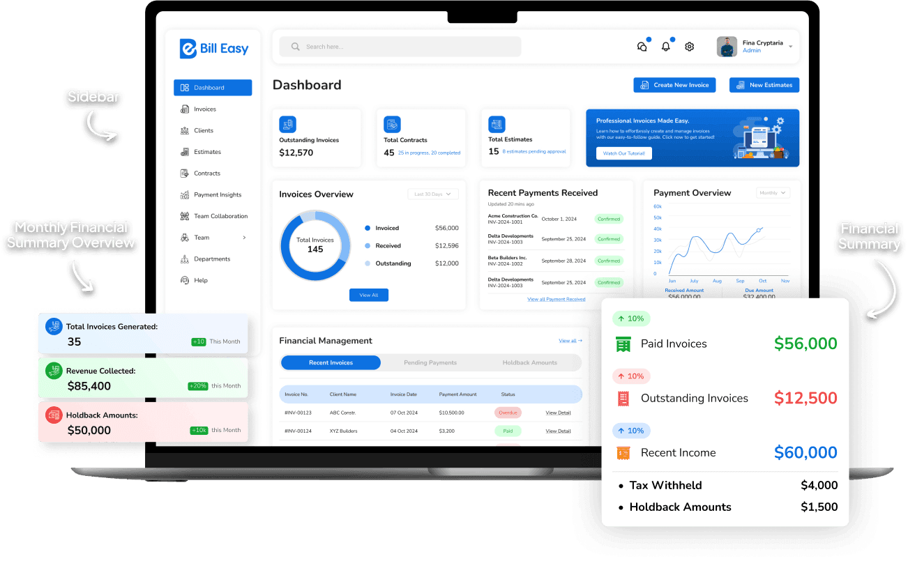 BillEasy Inc product preview for startup listing on Aura++