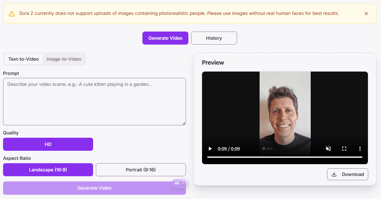 sora2web product preview for startup listing on Aura++