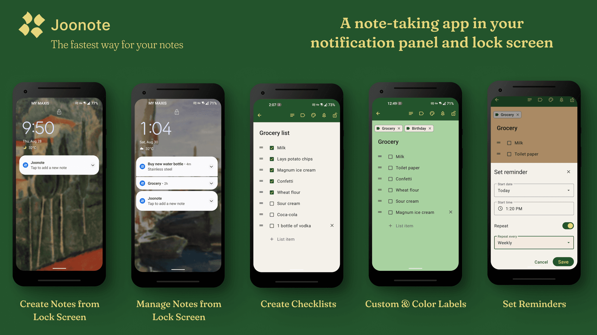 Joonote product preview for startup listing on Aura++