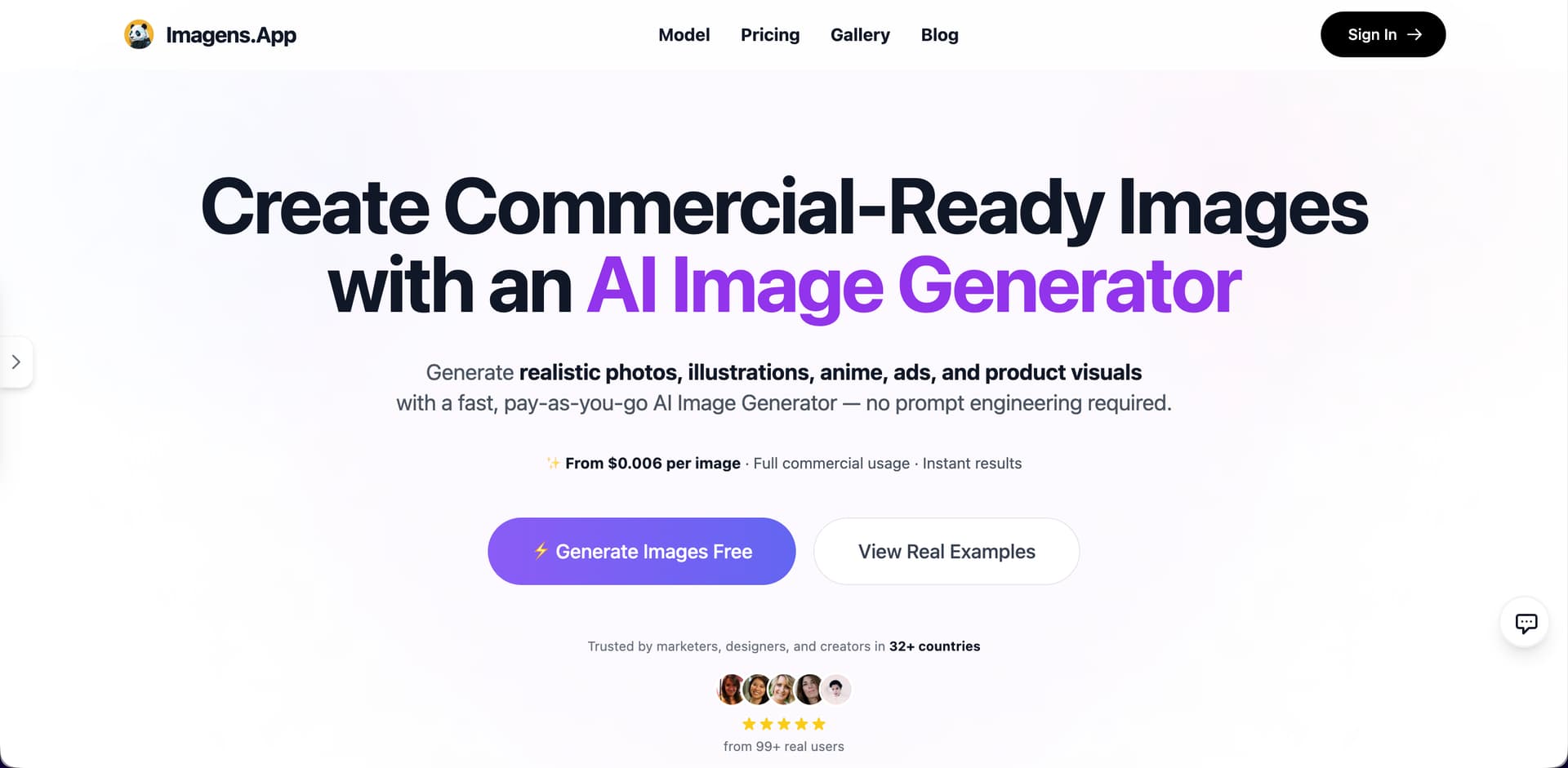 ImagensApp product preview for startup listing on Aura++