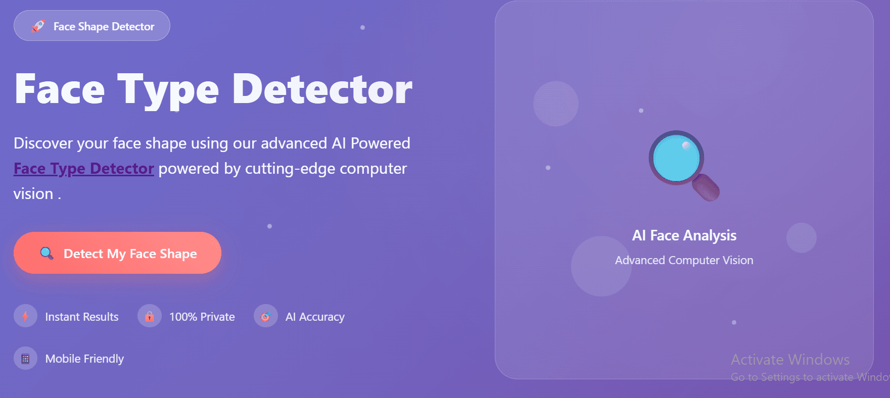 facetypedetector product preview for startup listing on Aura++