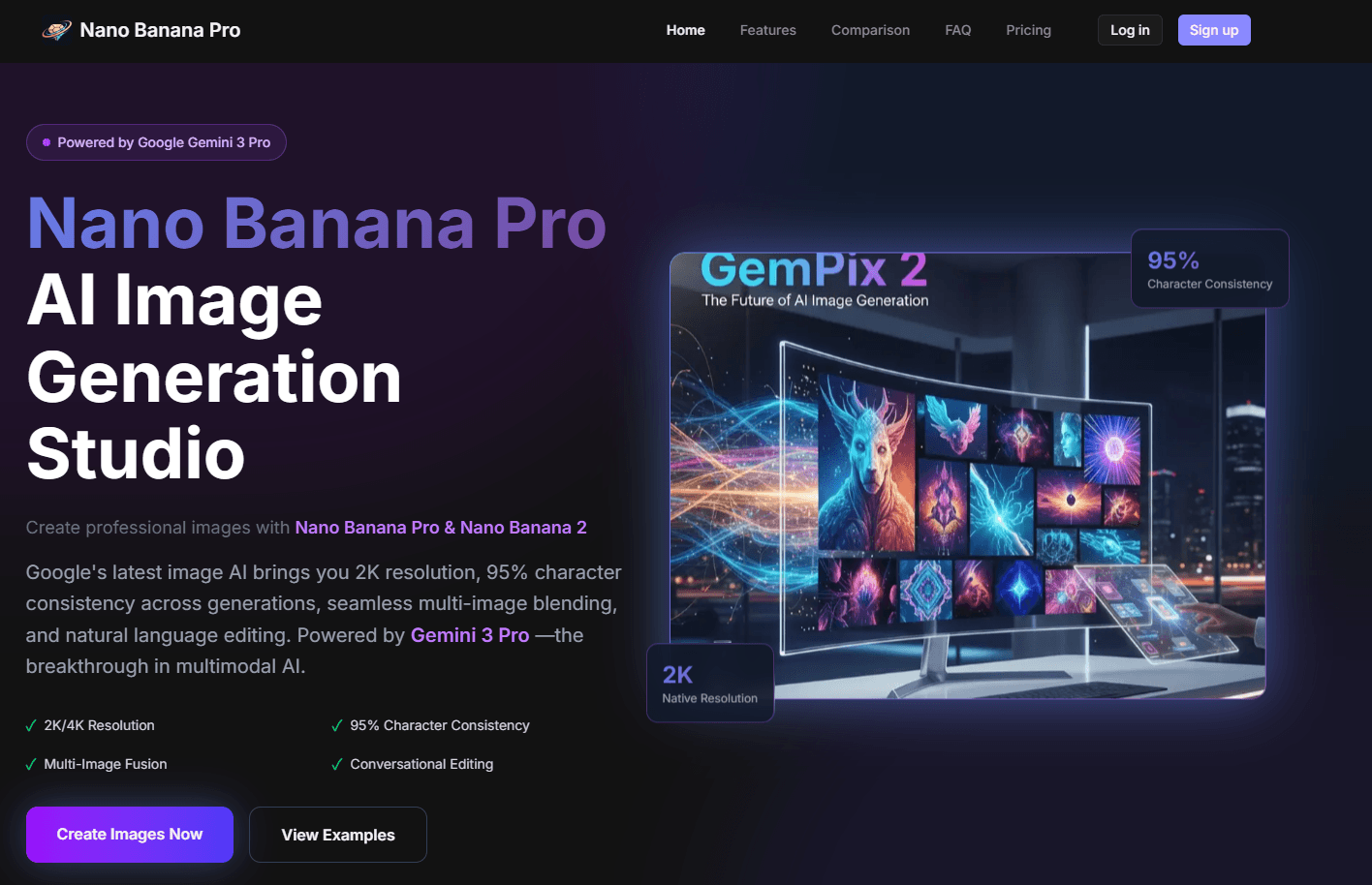 Nano Banana Pro product preview for startup listing on Aura++