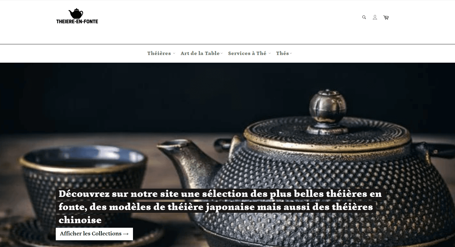 Théière-en-fonte product preview for startup listing on Aura++