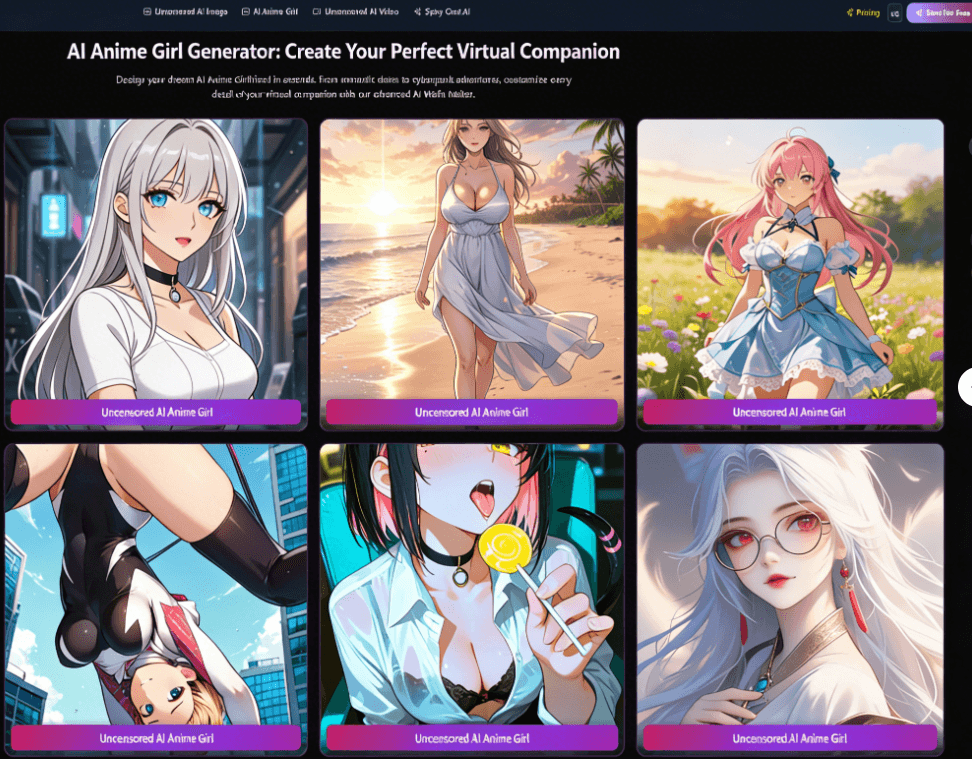 anime girl product preview for startup listing on Aura++