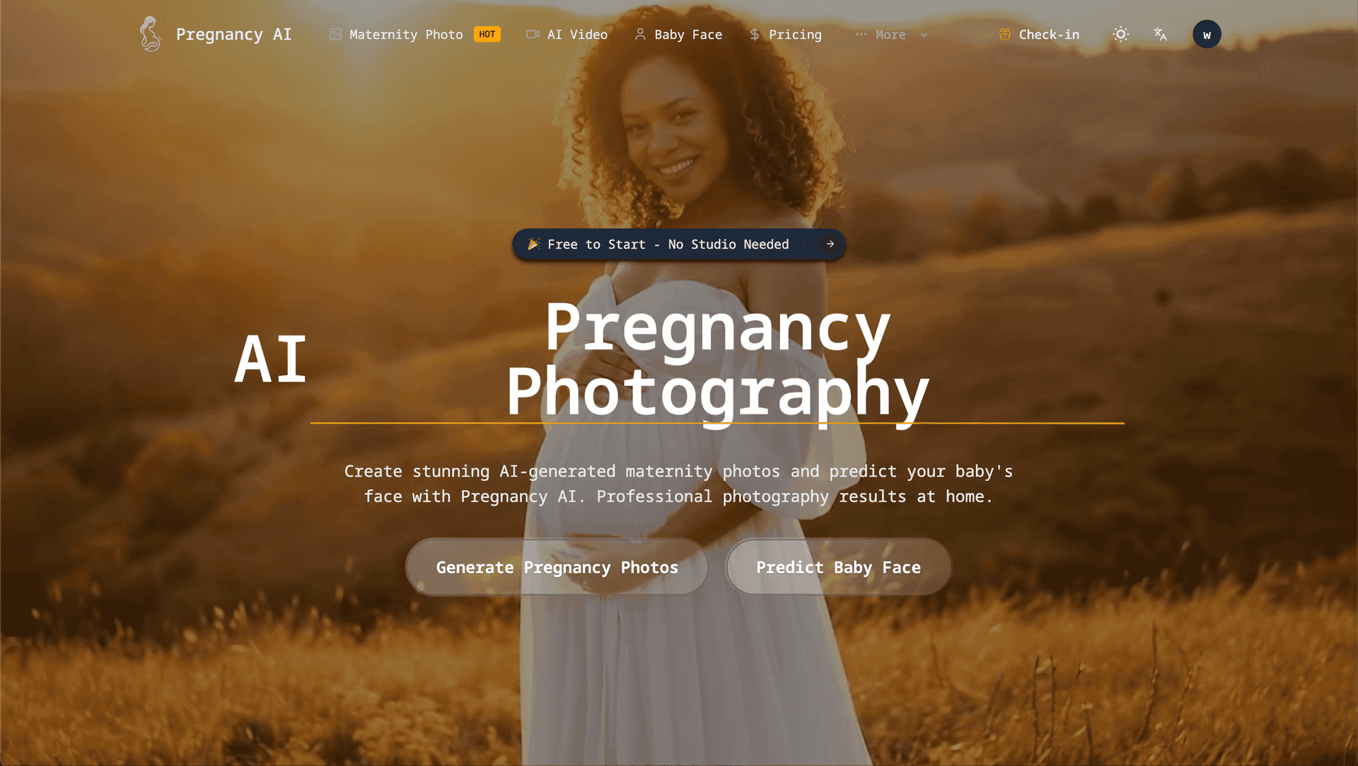 Pregnancy AI product preview for startup listing on Aura++