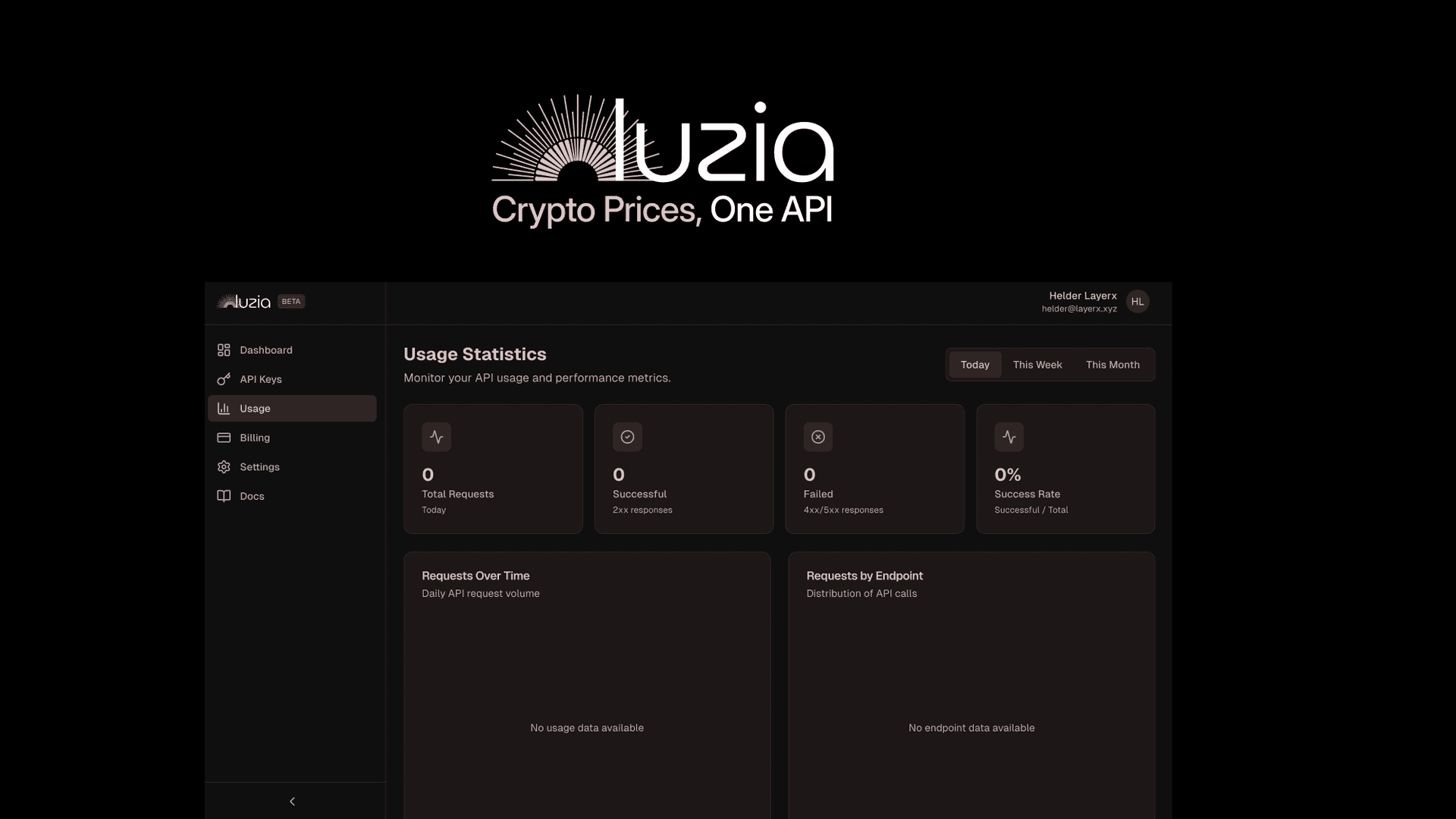 Luzia product preview for startup listing on Aura++