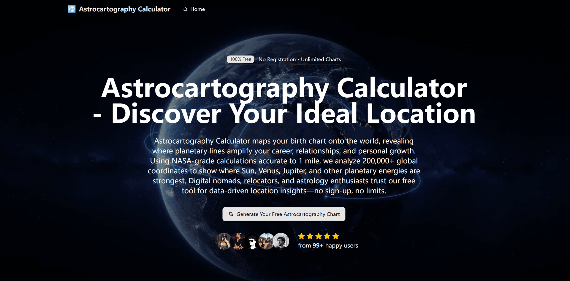 astrocarto product preview for startup listing on Aura++