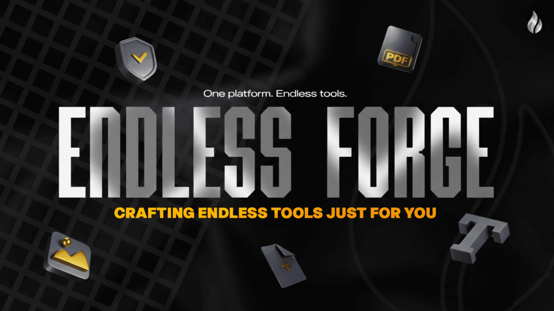 Endless Forge: The online toolkit product preview for startup listing on Aura++