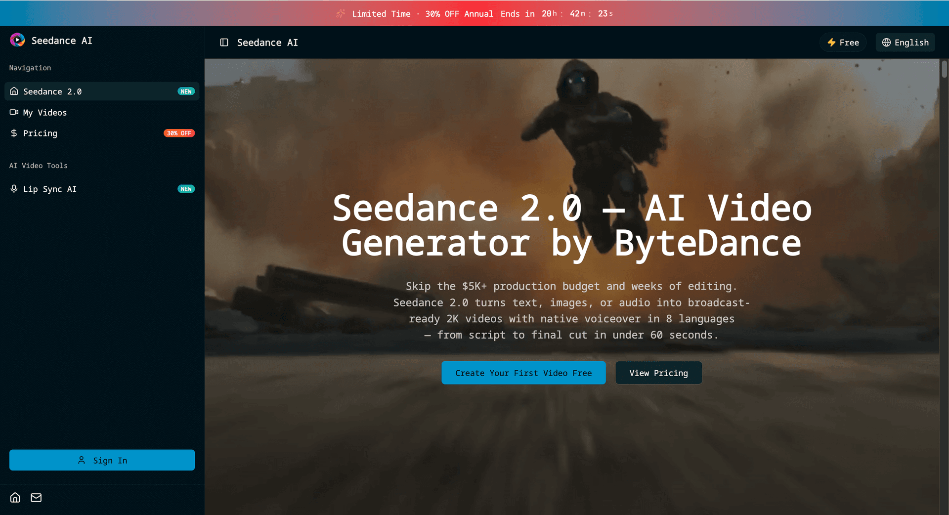 Seedance 2.0 product preview for startup listing on Aura++