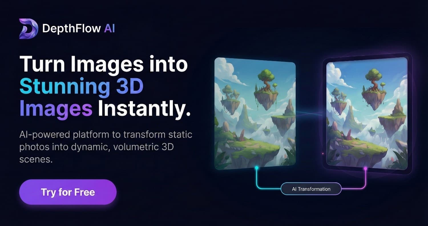DepthFlow AI product preview for startup listing on Aura++