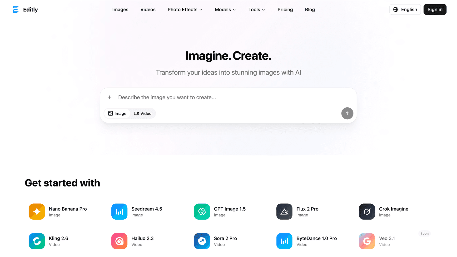 AI Image & Video Creation Platform product preview for startup listing on Aura++