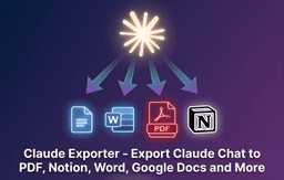 Claude Exporter: Save Chat to PDF, Notion, Word, Docs startup logo on Aura++