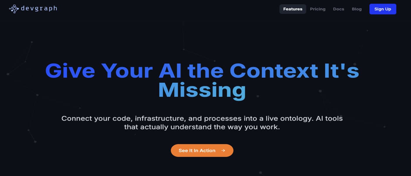 Devgraph product preview for startup listing on Aura++
