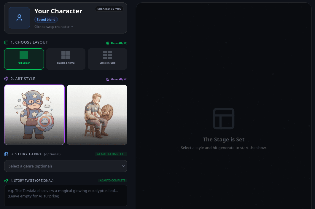 AI Comic Studio: Turn Ideas into Manga Pages Instantly with Consistent Characters product preview for startup listing on Aura++