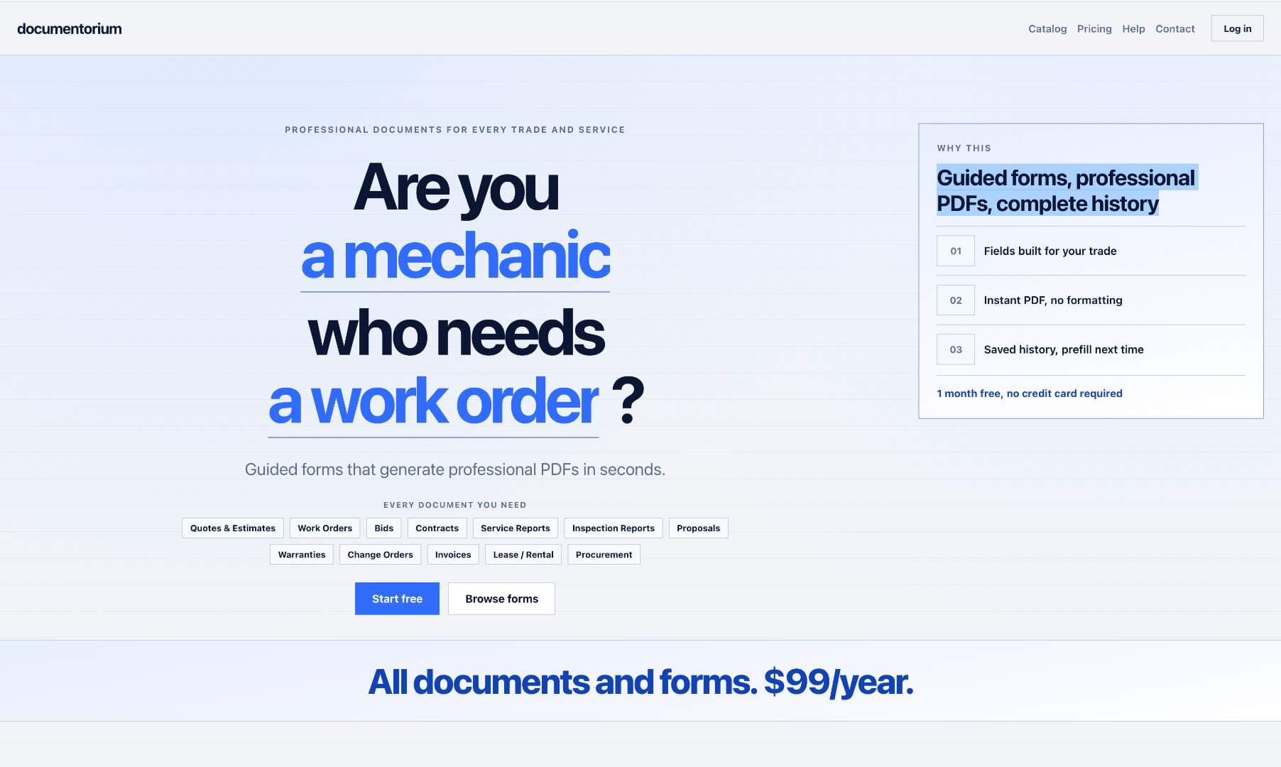 documentorium product preview for startup listing on Aura++