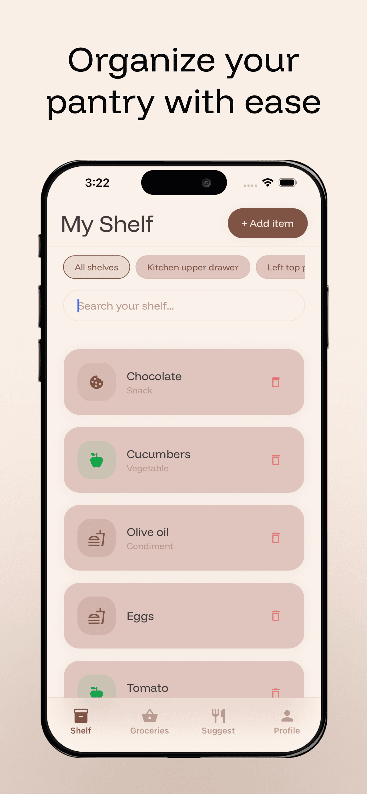 Peeply - Pantry & Grocery product preview for startup listing on Aura++