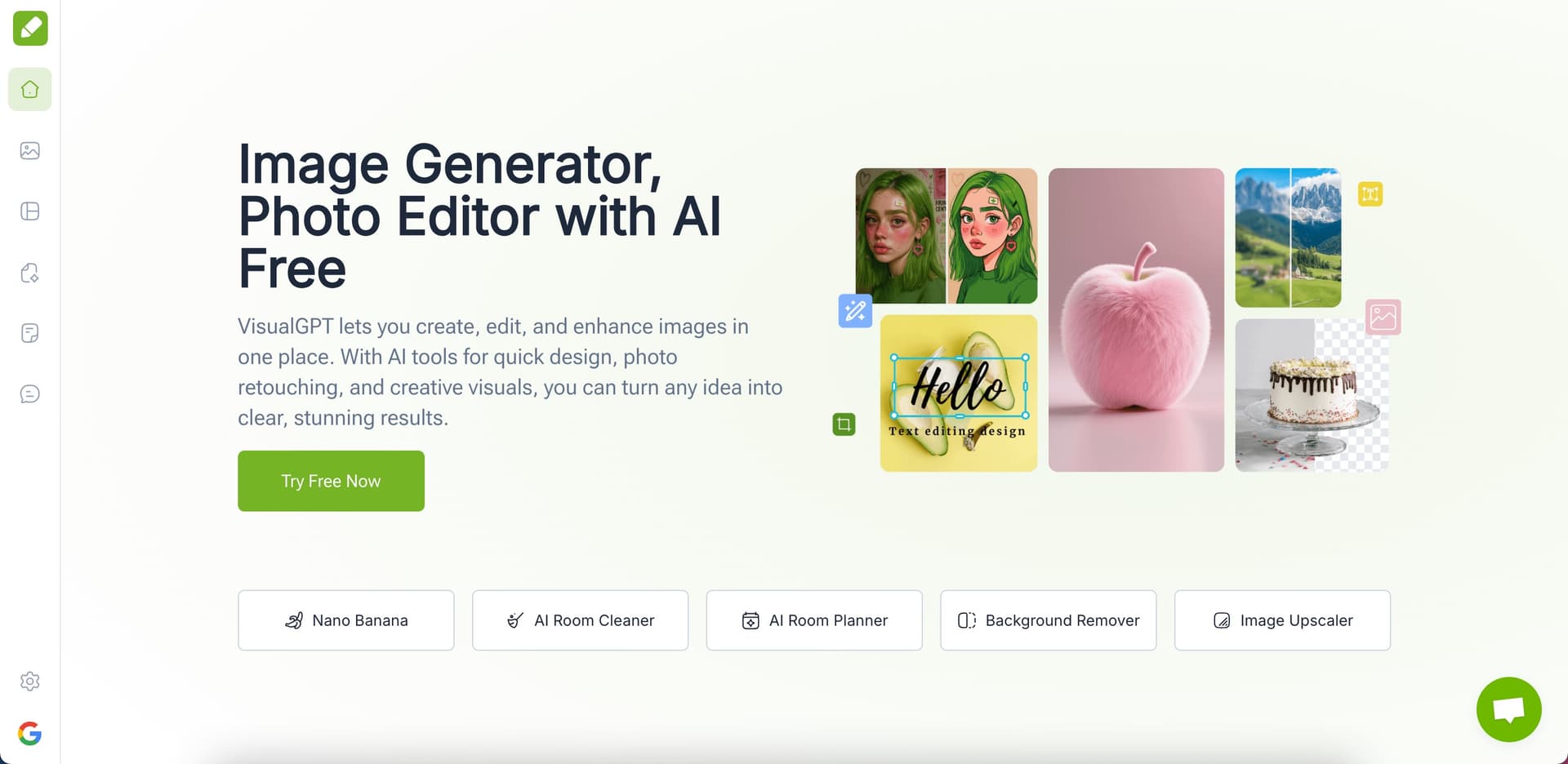 VisualGPT product preview for startup listing on Aura++
