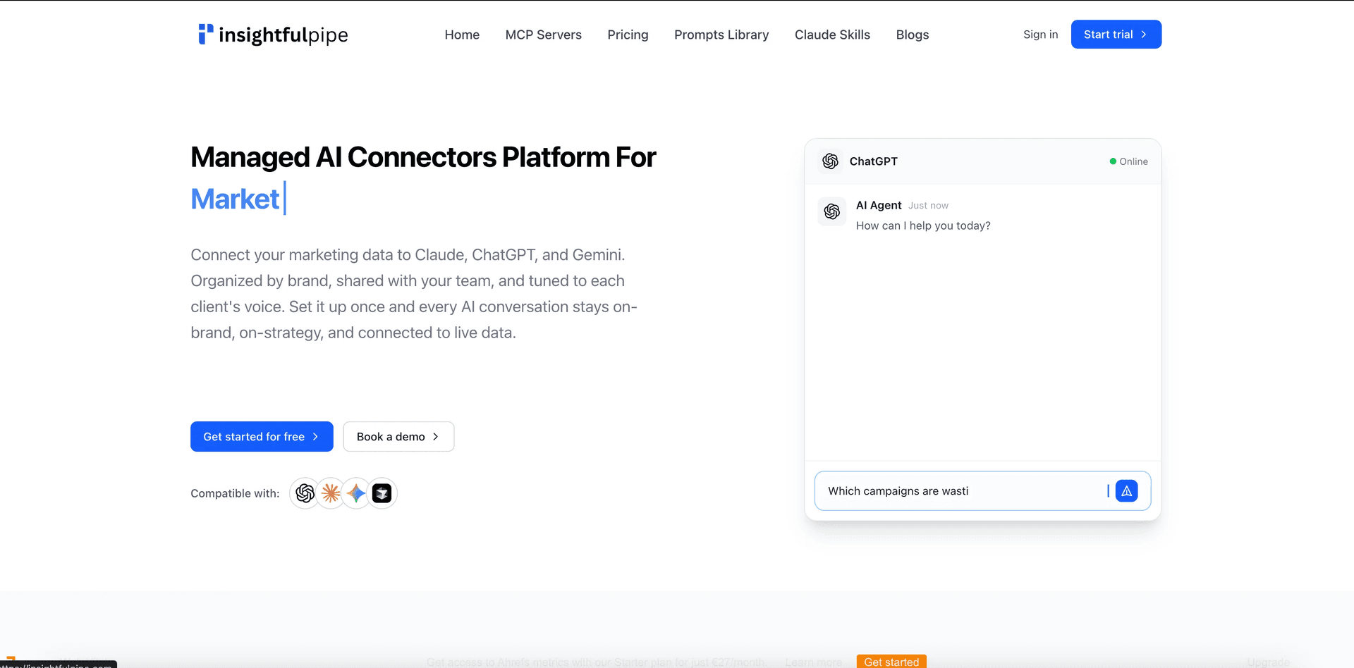 Insightful Pipe product preview for startup listing on Aura++