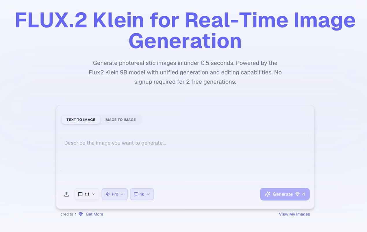 Flux2 Klein product preview for startup listing on Aura++