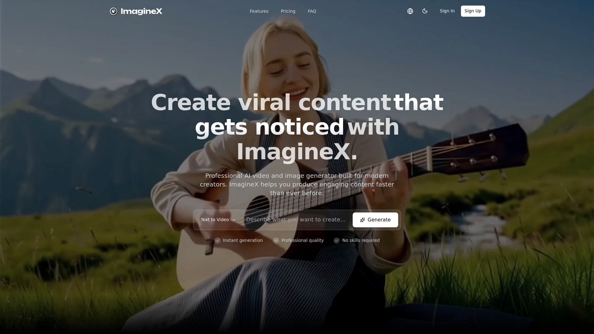 ImagineX Video product preview for startup listing on Aura++