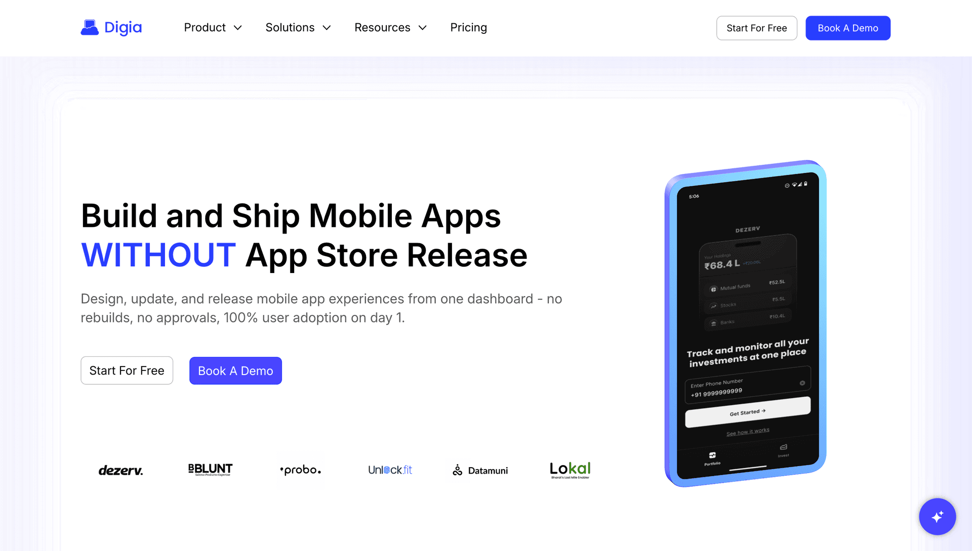 Digia Studio product preview for startup listing on Aura++