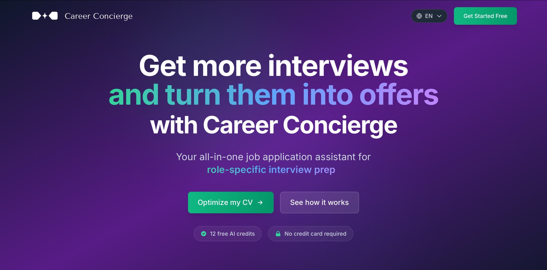 Career Concierge product preview for startup listing on Aura++