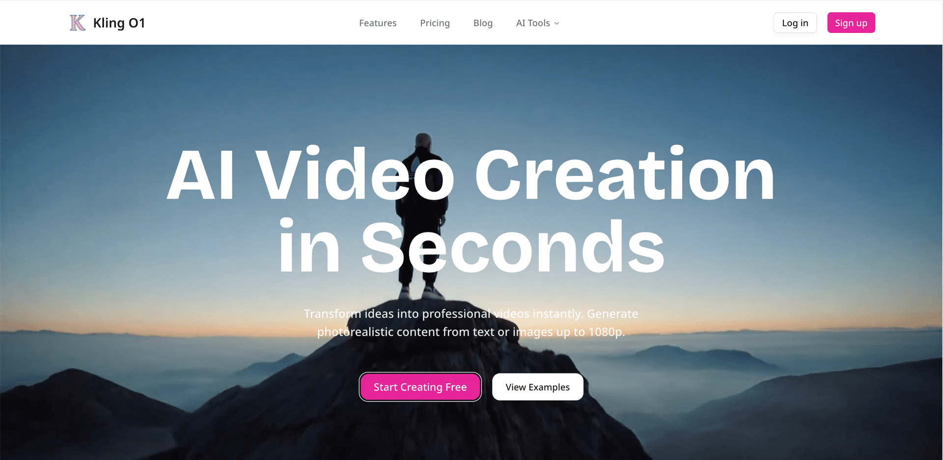 Kling O1 product preview for startup listing on Aura++