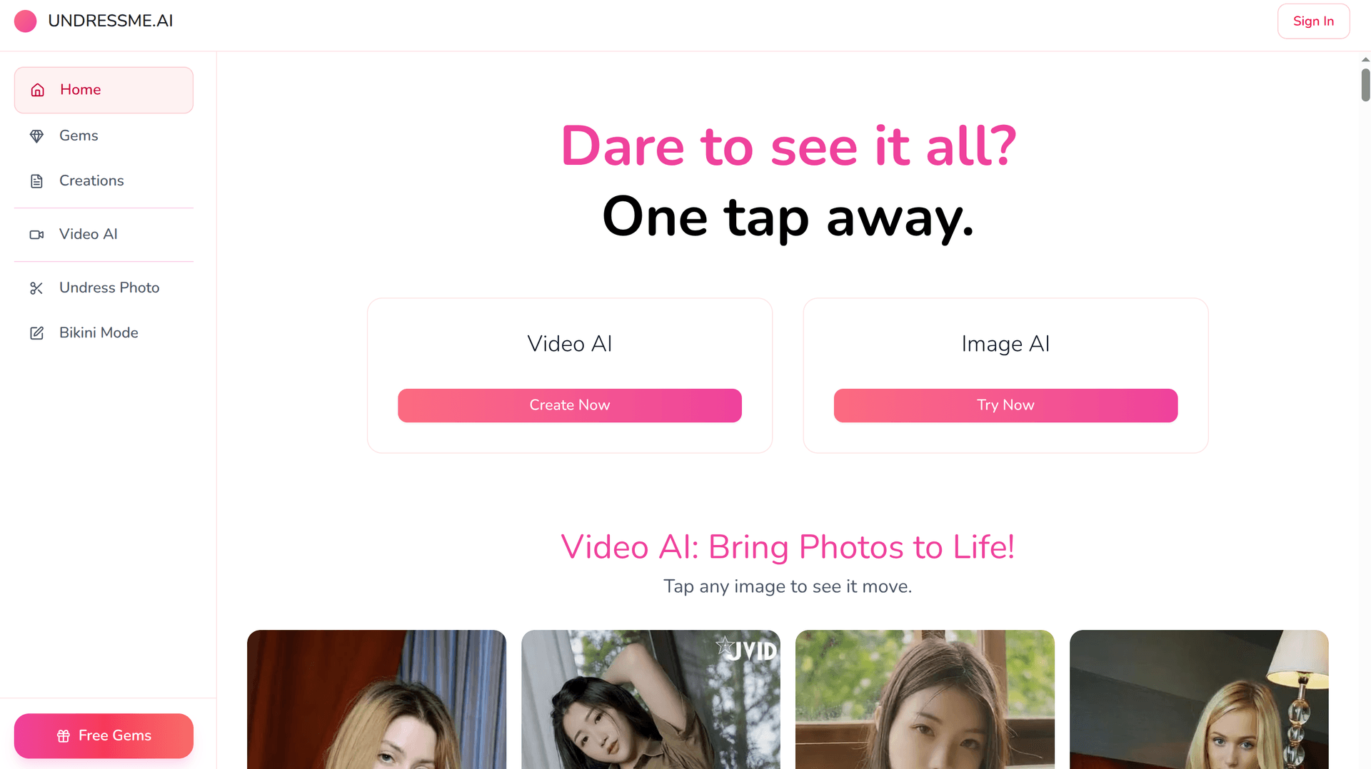 UndressMe AI product preview for startup listing on Aura++