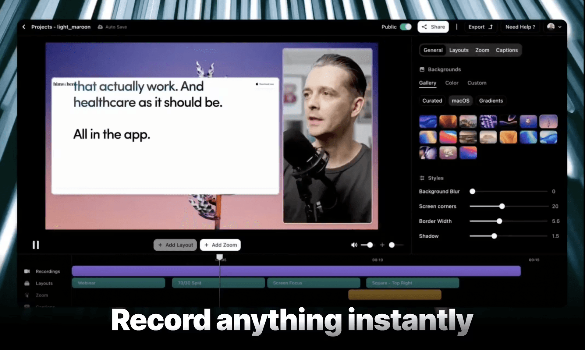 Vibrantsnap product preview for startup listing on Aura++