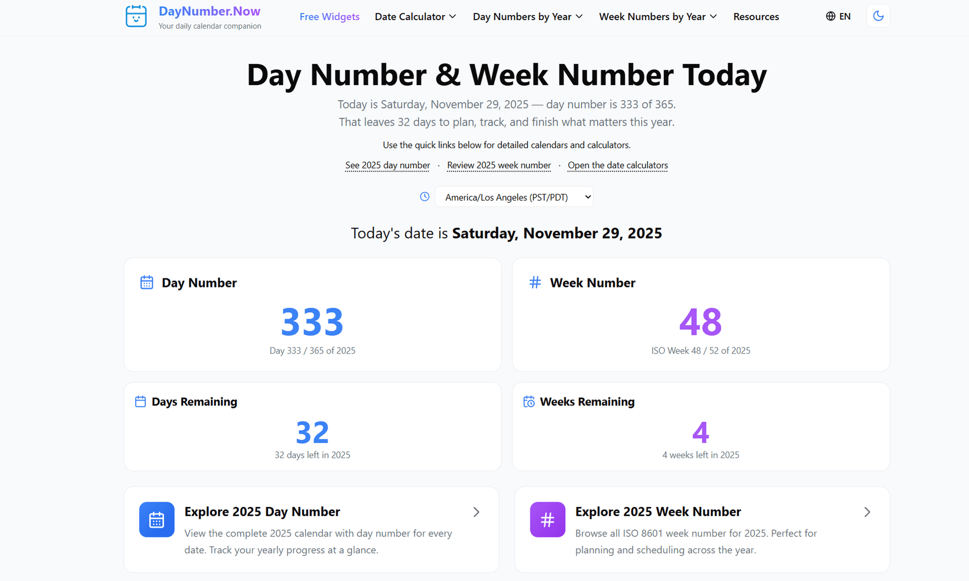 DayNumber-Now product preview for startup listing on Aura++