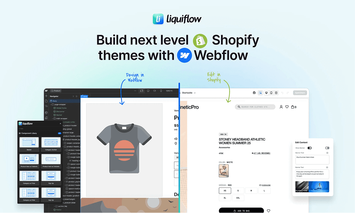 Liquiflow product preview for startup listing on Aura++