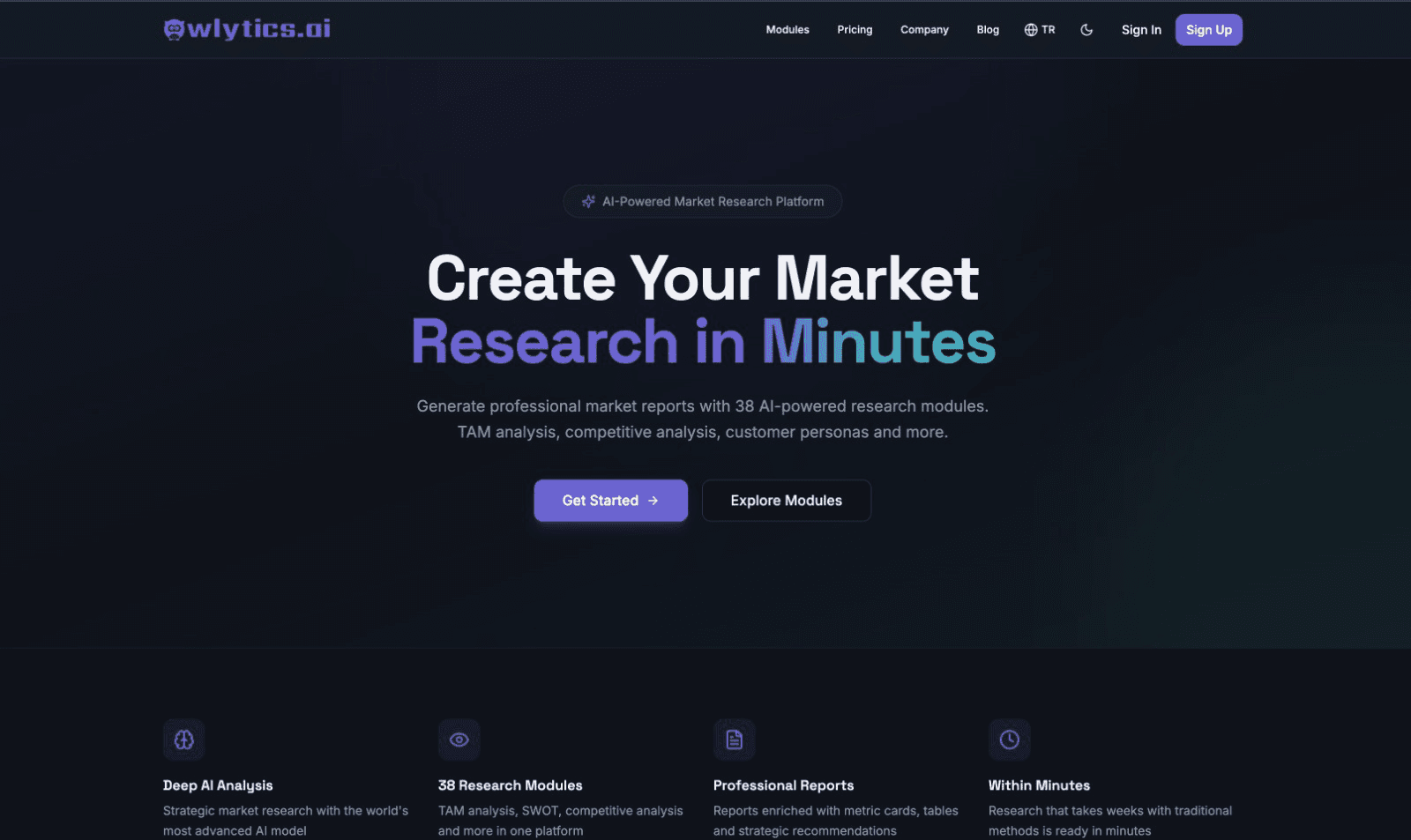 Owlytics.ai product preview for startup listing on Aura++