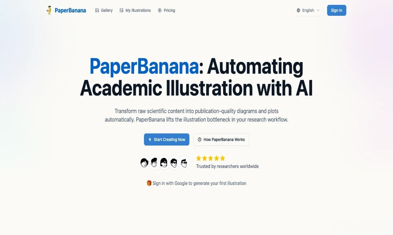 PaperBanana product preview for startup listing on Aura++