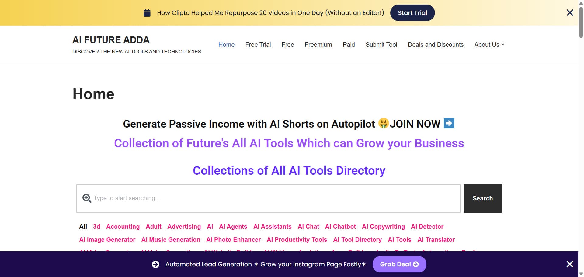 AI FUTURE ADDA product preview for startup listing on Aura++