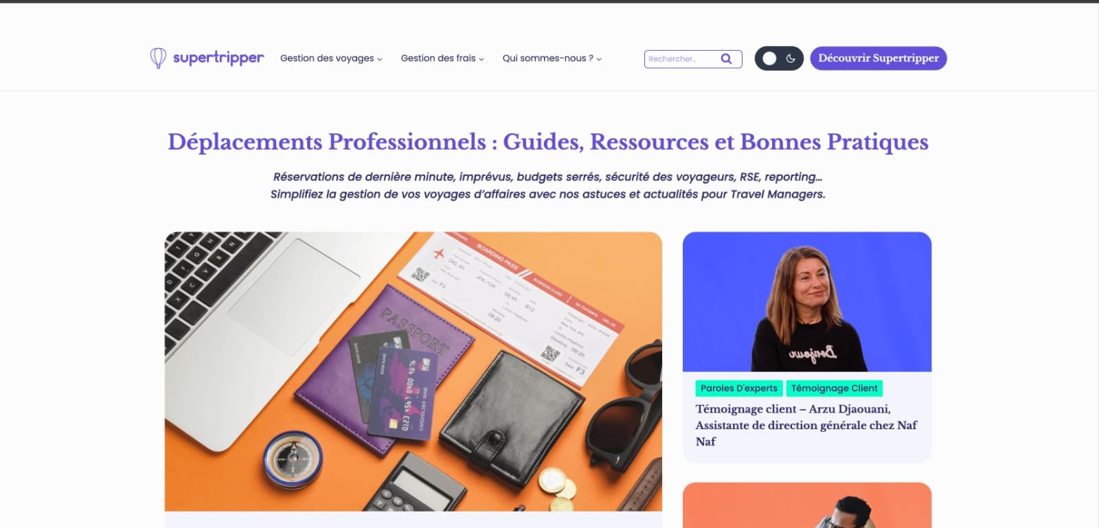 Supertripper product preview for startup listing on Aura++