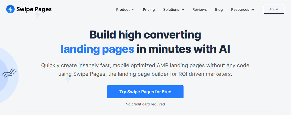 Swipe Pages product preview for startup listing on Aura++