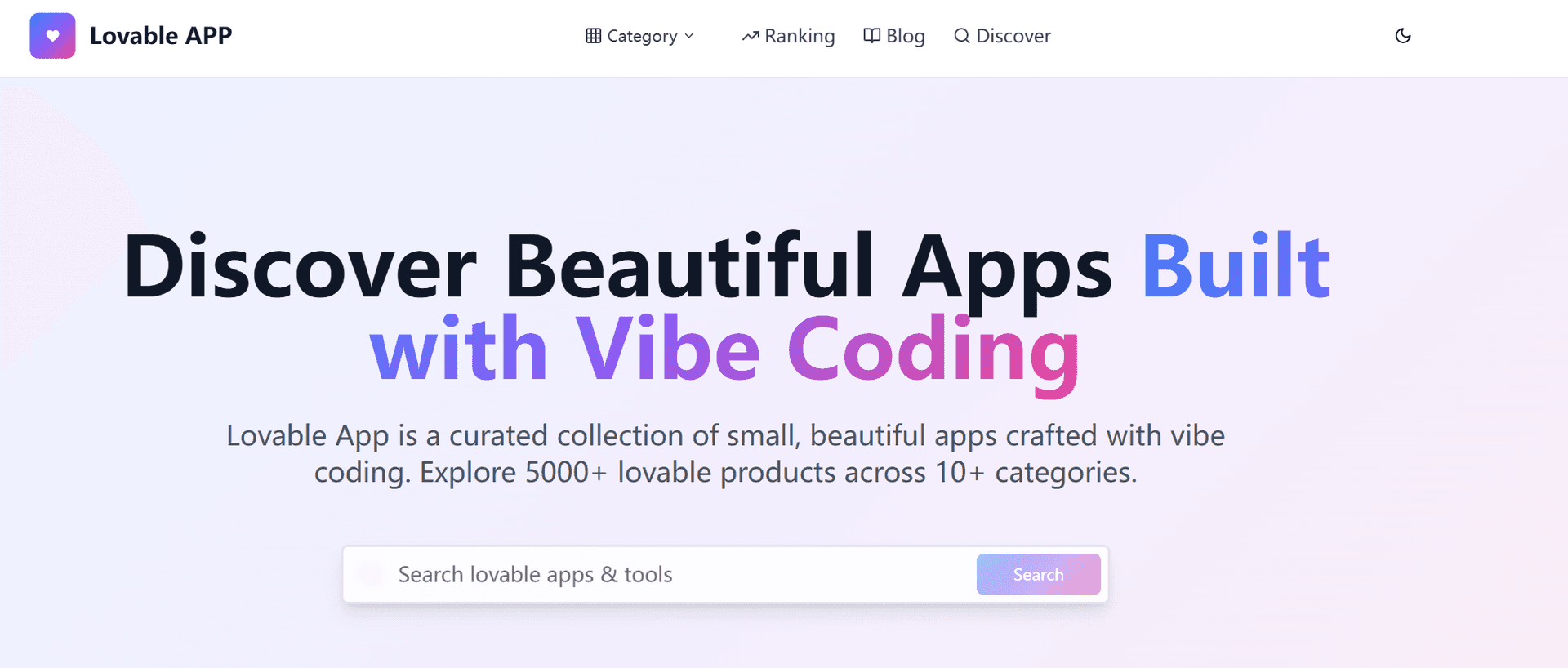 Lovable Apps product preview for startup listing on Aura++