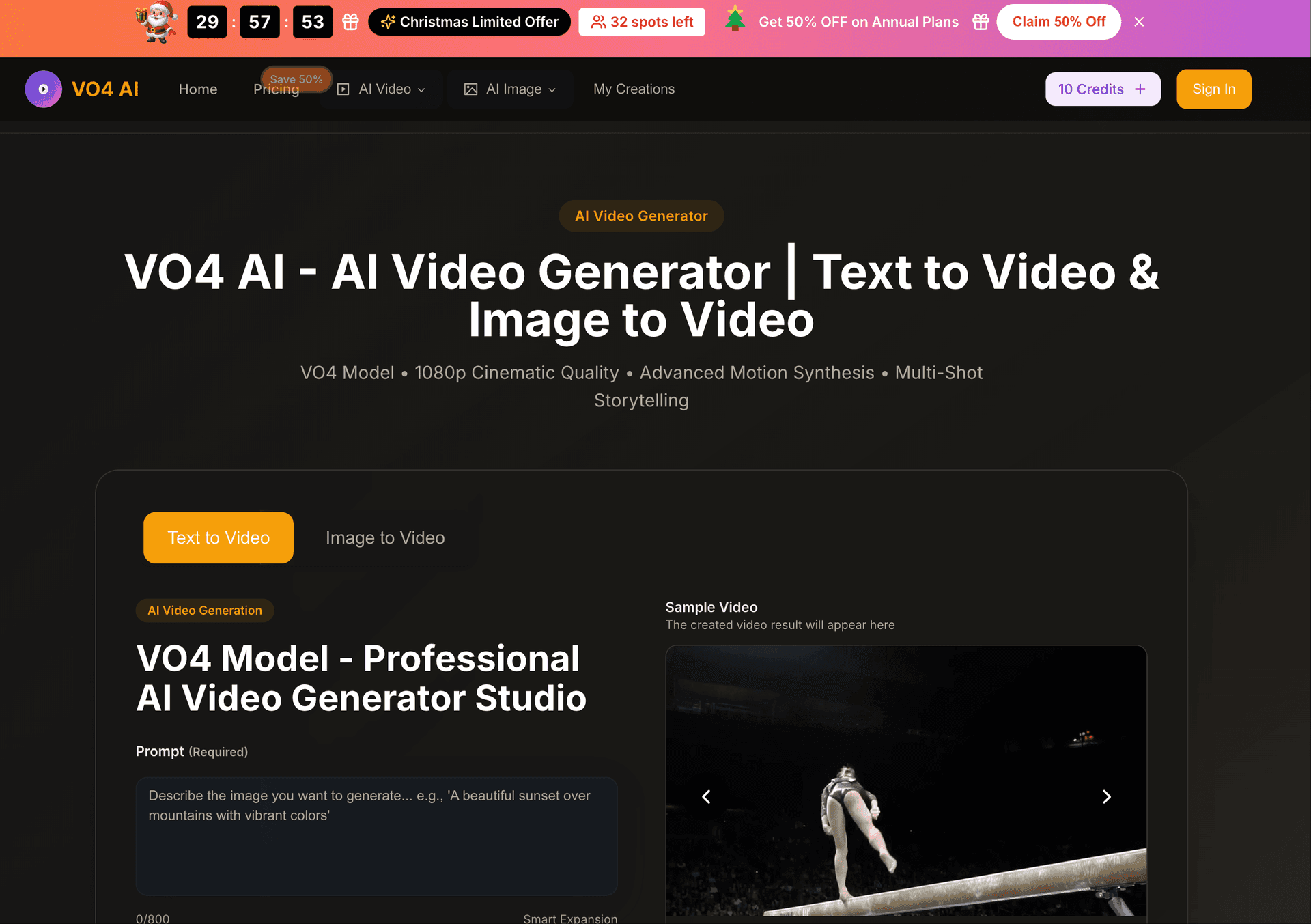 vo4 video ai product preview for startup listing on Aura++